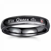 Prsten His Queen - Crna / 57mm KP32134