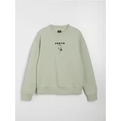 Sinsay - Crewneck dukserica sa printom comfort - svetlozelena