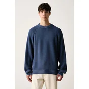 HUGO Pulover Sondye 50571274 Mornarsko modra Oversize