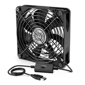 ELUTENG – USB ventilator 140 mm, 5 V, 3 hitrosti