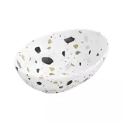 Mexen Elza prenosni umivalnik 40 x 33 cm, bel terrazzo kamen - 21014083