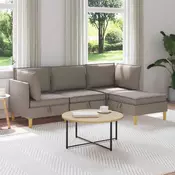 Modularni set sofe sa skladištem 4 pcs Sivosmeda Tkanina
