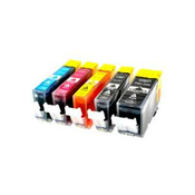 Komplet Canon PGI-520BK + 4× CLI-521 / PGI520 + CLI521 kompatibilne kartuše (5) - črna, črna foto, cyan, magenta, rumena