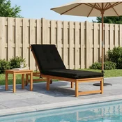 vidaXL Blazina za ležalnik GEMERT 100% poliester Črna 190 x 60 x 9 cm