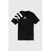 Otroška kratka majica adidas Performance FORTORE23 JSY Y črna barva, IK5740
