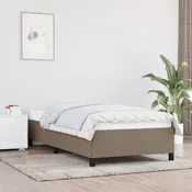 shumee vidaXL Posteljni okvir brez vzmetnice taupe 90x190 cm blago