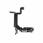 Apple iPhone 14 Pro Max - konektor za polnjenje + Flex kabel (srebrna)