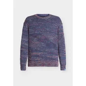 SCOTCH & SODA Pulover Hairy mornarska/staro roza/vinsko rdeča