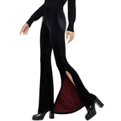 Ženske hlače KILLSTAR - Crimson Flame Flares - Black/Red - KSRA013568