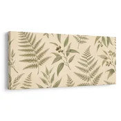 Slika vintage herbarij zelenih vejic - 120x60