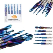 Rosfix Set navojevnih svedrov 6kosov M3-M8 v modrem etuiju, (22006583)