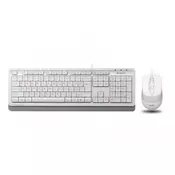 A4 TECH F1010 USB US bela tastatura + USB beli miš