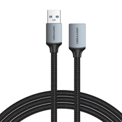Kabel USB-A 3.0 A Male to Female Vention CBLHI 3m crni