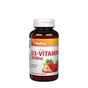 Vitaking - Vitamin D3 2000 IU, pastile z okusom jagode (210 pastil)