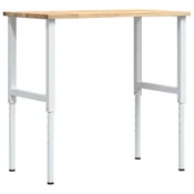 Vidaxl Delovna miza 100x60x(71,5-98) cm trdna hrastovina