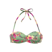 LASCANA Bikini zgornji del svetlo zelena/pastelno oranžna/roza/neonsko roza