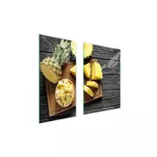 shumee ZAŠČITNA STEKLENA KROŽNIKA 75x52 ANANAS