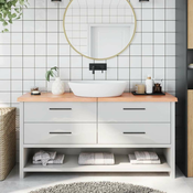 Kupaonska radna ploca svjetlosmeda 160x30x(2-4) cm masivno drvo