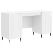 Stol Bijela visokog sjaja 142,5 x 50 x 75 cm Konstruirano drvo