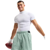 Moška majica Under Armour HG Armour Comp Mock SS White/Black XXL