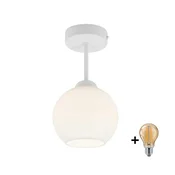 BRILAGI - LED prislonjen stropni luster RETRO GLASS 1xE27/60W/230V precnik 15 cm beli