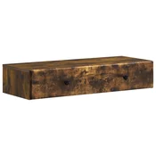 vidaXL vidaXL Stenska stranska miza Dimljen hrast 87,5 x 34,5 x 17 cm, (5000232432)
