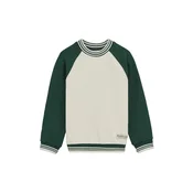 WE Fashion Majica slonovina/temno zelena