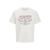 JACK & JONES Majica JORFREDERIKSBERG modra/temno rdeča/bela