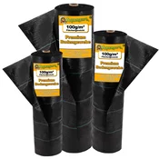 Aquagart 176 m2 mlete tkanine folija za plevel mulčna folija 100 g 1 m široka črna, (22073862)