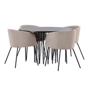 Jedilniški komplet Dallas 4068 (Bež + Črna) 74cm