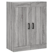 MAISON CHIC Stenska omarica - Zidna omarica siva sonoma 69,5x34x90 cm inženirski les iu163, (22062842)