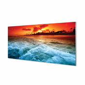 tulup.si Zidna obloga za kuhinju Morje drevo zahod 140x70 cm