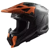 Kaciga za motocross LS2 MX703 C X-Force Victory crna-titan-narančasta