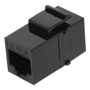 XtendLan Keystone/Coupler, RJ45, CAT6, UTP, črn, namestitev kabla brez udarcev kabla
