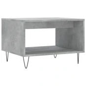 Stolic za kavu boja betona 60x50x40 cm konstruirano drvo
