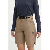 Pohodne kratke hlače Rossignol rjava barva, RLMWP35
