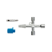 HOEGERT KLJUČ VEČNAMENSKI ZA OMARICE, 85 mm, KVADRATNI 5/8 mm, 9 mm TRIKOTNI, KONUSNI KVADRATNI 6/7/8/9 mm, BIT RAVNI 7mm/ PH2, ADAPTER 1/4