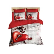 Lessentiel Maison Komplet posteljina 175, 200x220cm, Belo-crvena