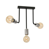 Luster na štapu CANDELA 3xE27/15W/230V crna