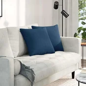 Jastucici za sofu 2 pcs Plava 45 x 45 cm tkanina