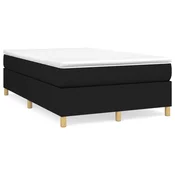 Krevet box spring s madracem crni 120 x 190 cm od tkanine