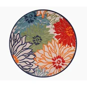 Lesnina PREPROGA ZA ZUNANJO UPORABO Floral 120 cm tkano rdeča