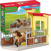 Schleich Svet farme - štala ponija sa pastuvom islandskog ponija 42609