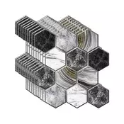 HexagonWall, tridimenzionalne stenske nalepke v imitaciji marmorja