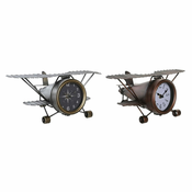DKD Home Decor Namizna ura DKD Home Decor 35 x 21 x 14 cm Aeroplane Crystal Aluminium Iron (2 enoti)