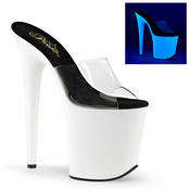 Pleaser Flamingo-801UV Clr/Neon Wht 41
