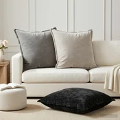 Vidaxl Prevleka za blazino 2 kos HOUTEN Svetlo siva 65 x 65 cm