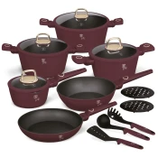 BERLINGER HAUS set posuđa BH-8051N Leonardo Collection - Bordó, 15-dijelni