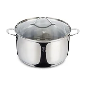 Kozica iz nerjavnega jekla s stekleno pokrovko Silver Jewellery 26cm 7,6L 55674