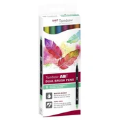 Tombow ABT Dual Pen Brush Set obojestranskih markerjev s čopičem - Dermatološki 6 kosov